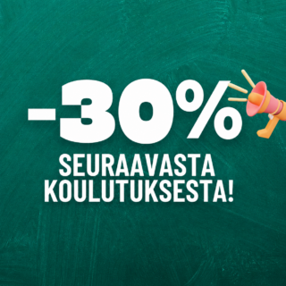 30% alennus seuraavasta koulutuksesta - YritysAkatemia